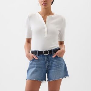 Gap Ribbed Henley Shirt